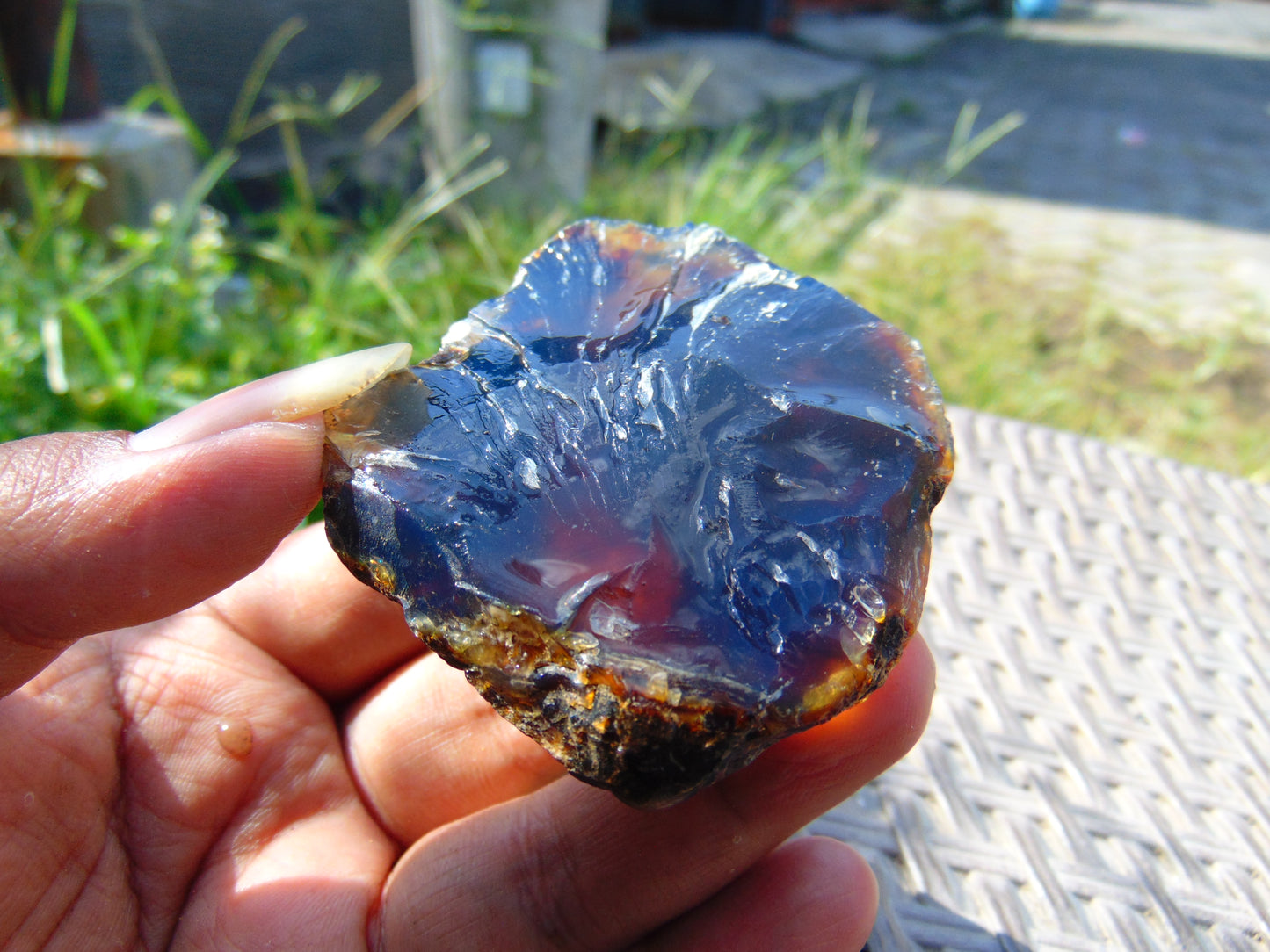 39 gram Rough Raw Indonesian Blue Amber for Healing RBAR77