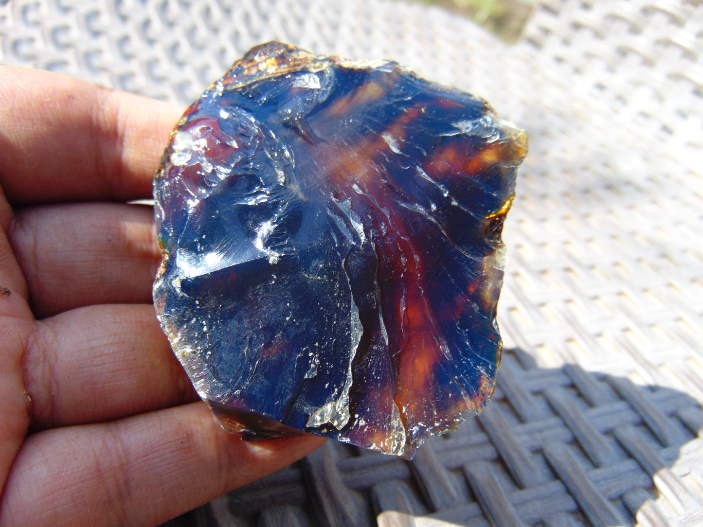 39 gram Rough Raw Indonesian Blue Amber for Healing RBAR77