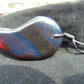 Natural Indonesian Blue Amber Pendant Magatama, 30 gram Amber Comma Pendant,Unique Statement Gift for Men Women 26A10