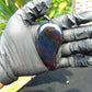 Natural Indonesian Blue Amber Pendant Magatama, 30 gram Amber Comma Pendant,Unique Statement Gift for Men Women 26A10