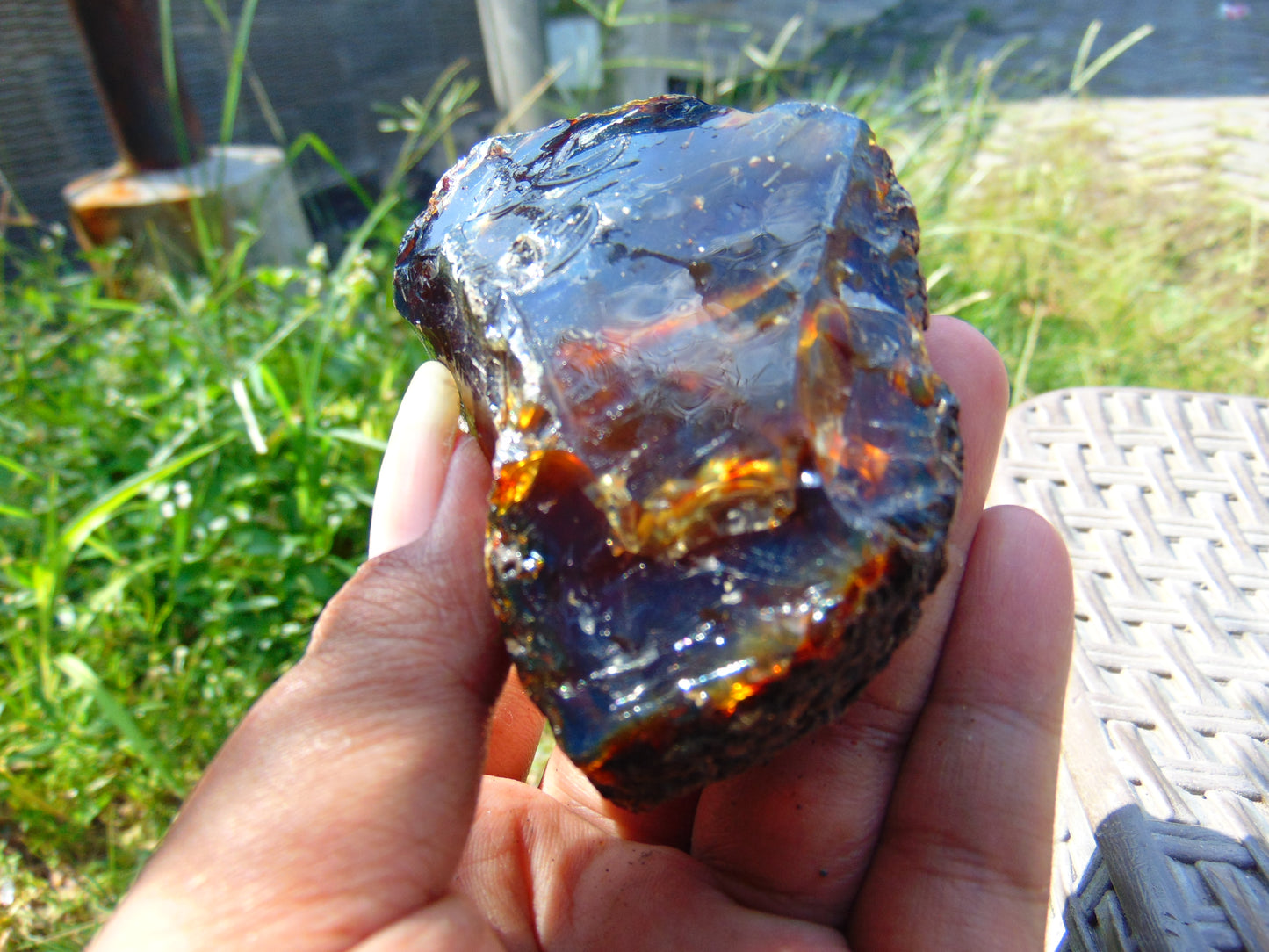 88 gram Rough Raw Indonesian Blue Amber for Healing AGRB131
