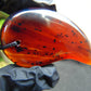 Natural Indonesian Crystal Amber Pendant Magatama, 11 gram Amber Comma Pendant,Unique Statement Gift for Men Women 26A53