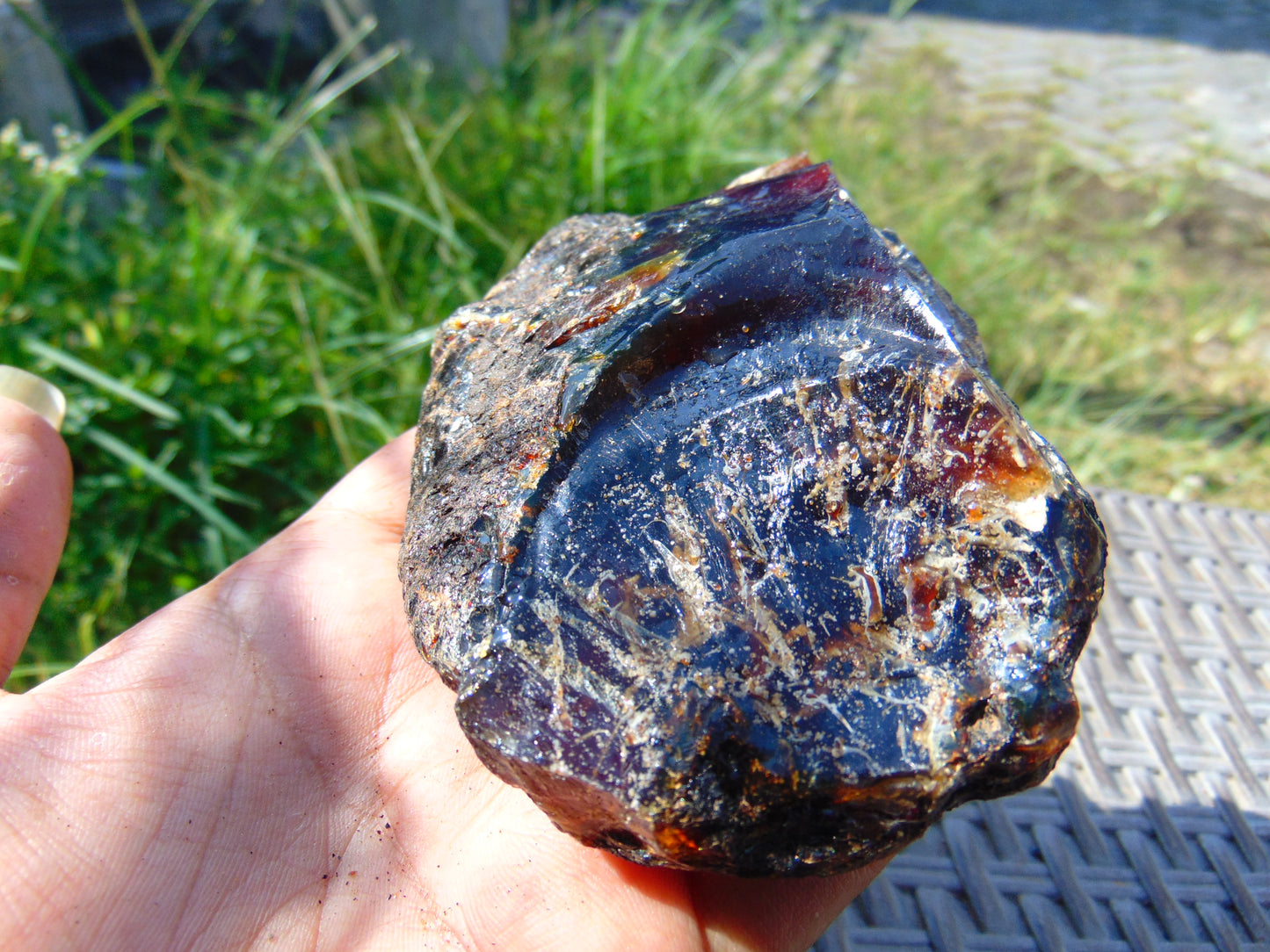 138 gram Rough Raw Indonesian Blue Amber for Healing AGRB96