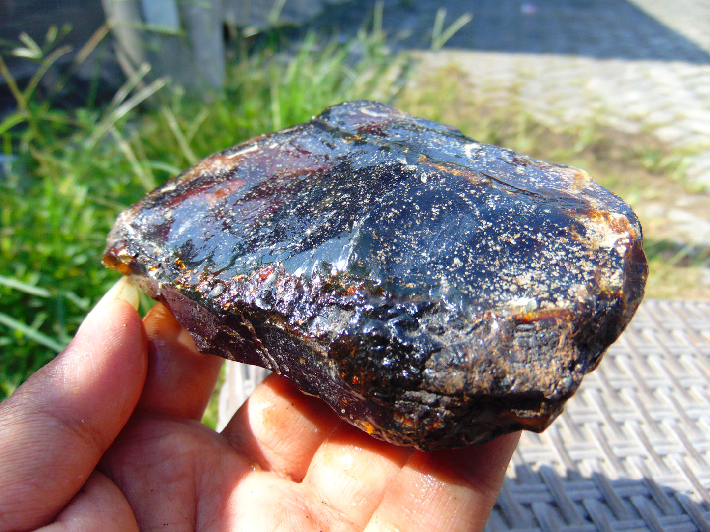 138 gram Rough Raw Indonesian Blue Amber for Healing AGRB96