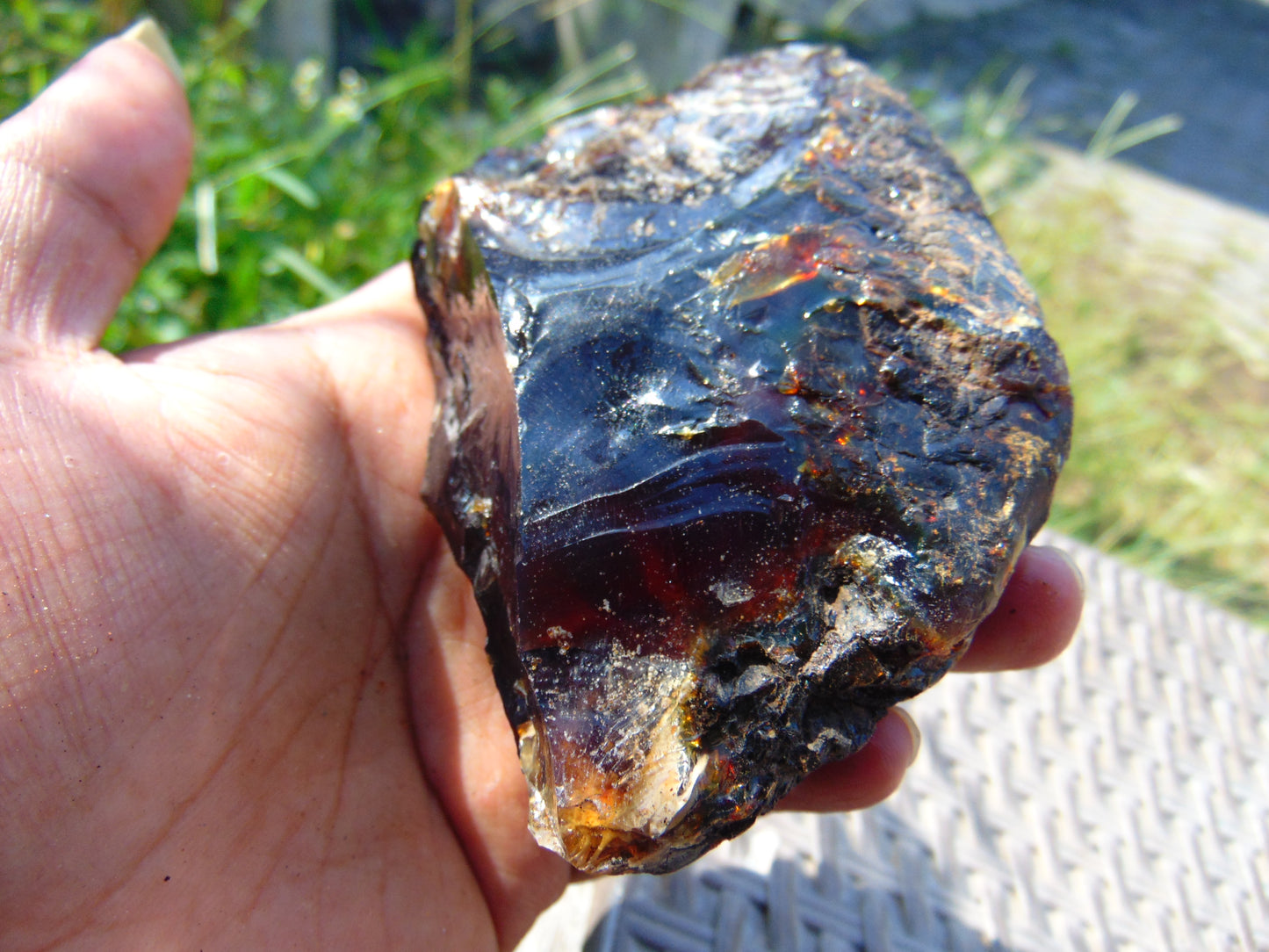 138 gram Rough Raw Indonesian Blue Amber for Healing AGRB96