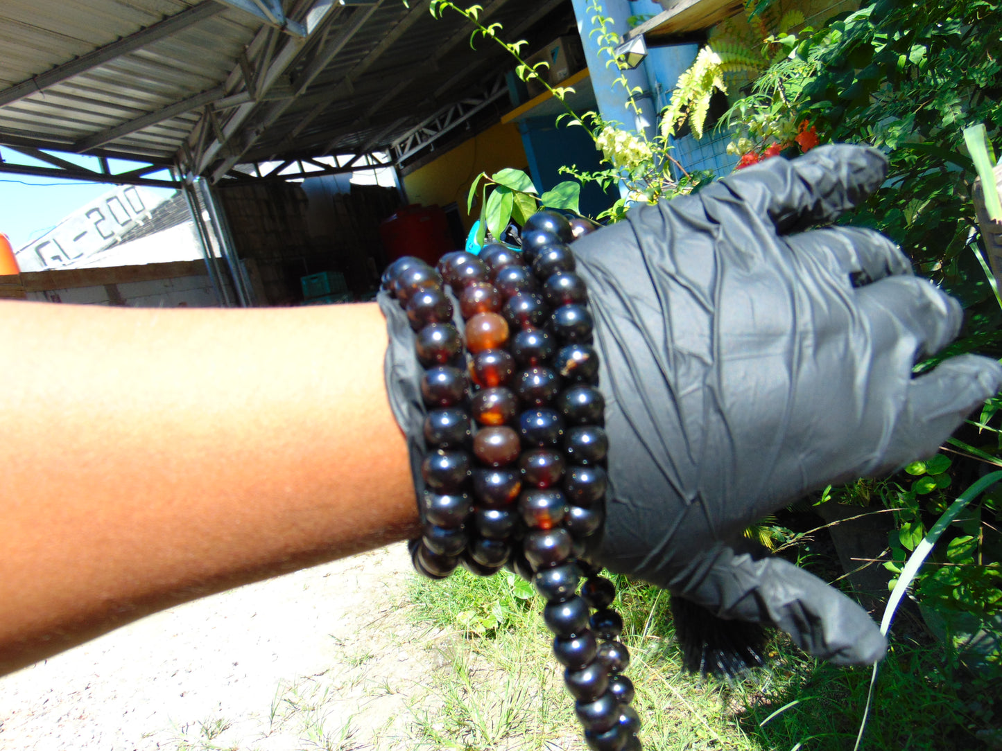 73 gram 108 Beads 9 mm Rosary Mala Buddha for Yoga and Meditation Indonesian Dark Red Amber for Healing MB19