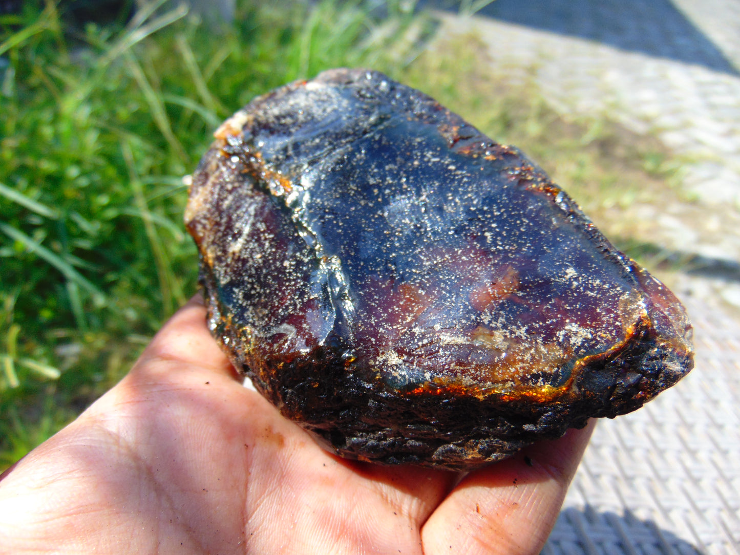 138 gram Rough Raw Indonesian Blue Amber for Healing AGRB96
