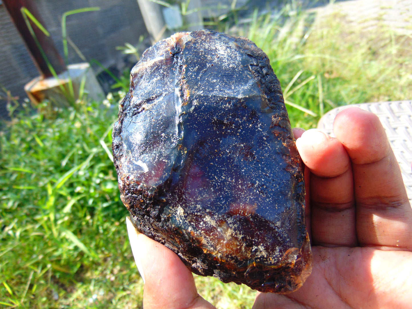 138 gram Rough Raw Indonesian Blue Amber for Healing AGRB96
