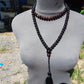 73 gram 108 Beads 9 mm Rosary Mala Buddha for Yoga and Meditation Indonesian Dark Red Amber for Healing MB19