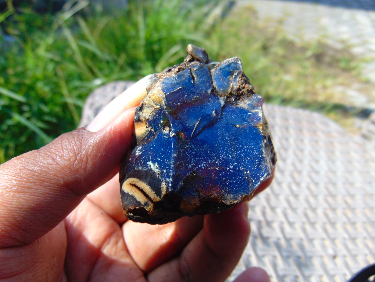 34 gram Rough Raw Indonesian Blue Amber for Healing RBAR94
