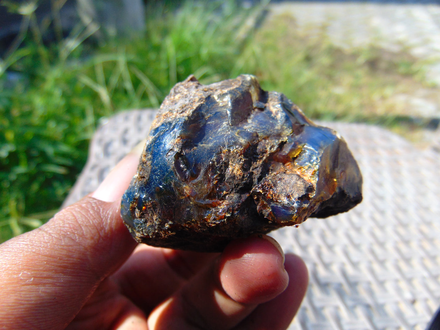34 gram Rough Raw Indonesian Blue Amber for Healing RBAR94