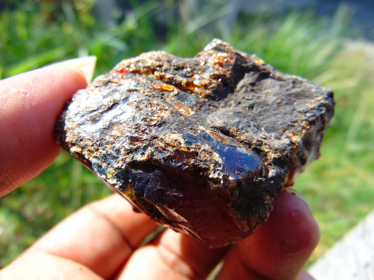 34 gram Rough Raw Indonesian Blue Amber for Healing RBAR94