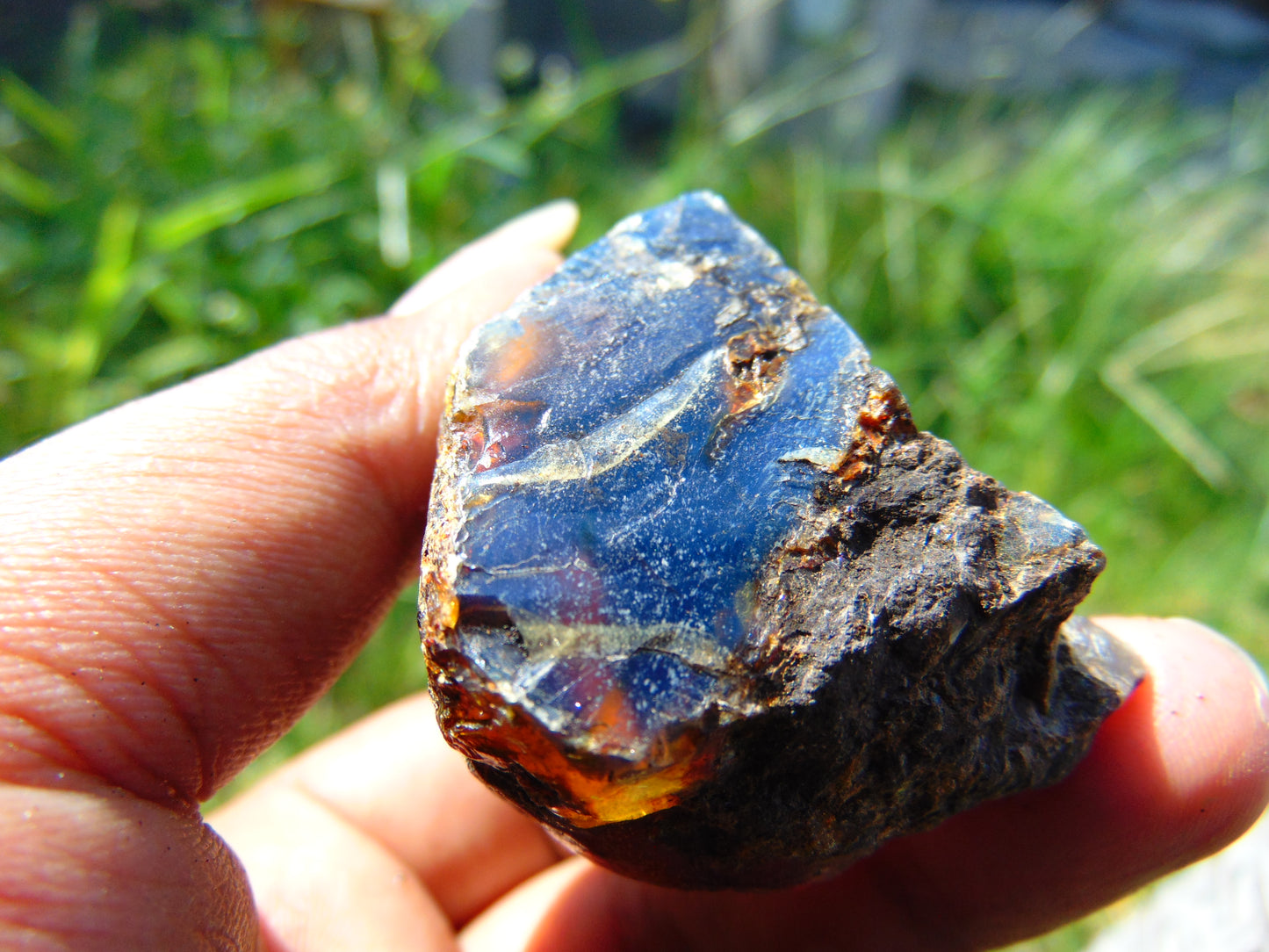 34 gram Rough Raw Indonesian Blue Amber for Healing RBAR94