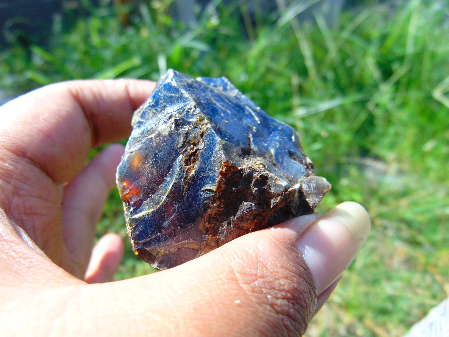 34 gram Rough Raw Indonesian Blue Amber for Healing RBAR94