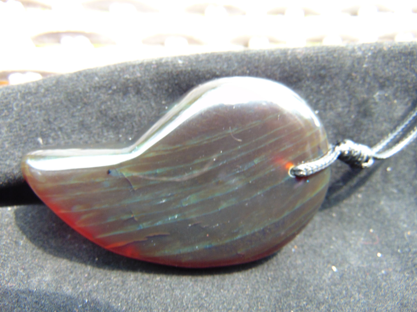 Natural Indonesian Amber Pendant Magatama, 36 gram Amber Comma Pendant,Unique Statement Gift for Men Women 26A03
