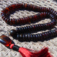129 gram 108 Beads Rosary Mala Buddha for Yoga and Meditation Indonesian Dark Red Amber for Healing MR6