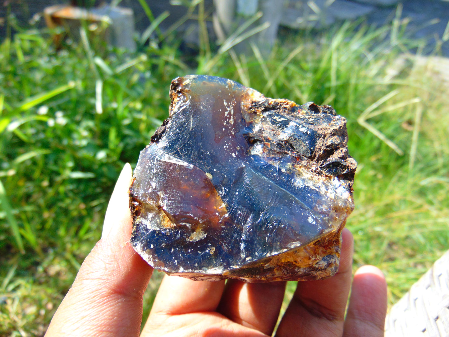 85 gram Rough Raw Indonesian Blue Amber for Healing AGRB107