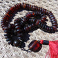 129 gram 108 Beads Rosary Mala Buddha for Yoga and Meditation Indonesian Dark Red Amber for Healing MR6