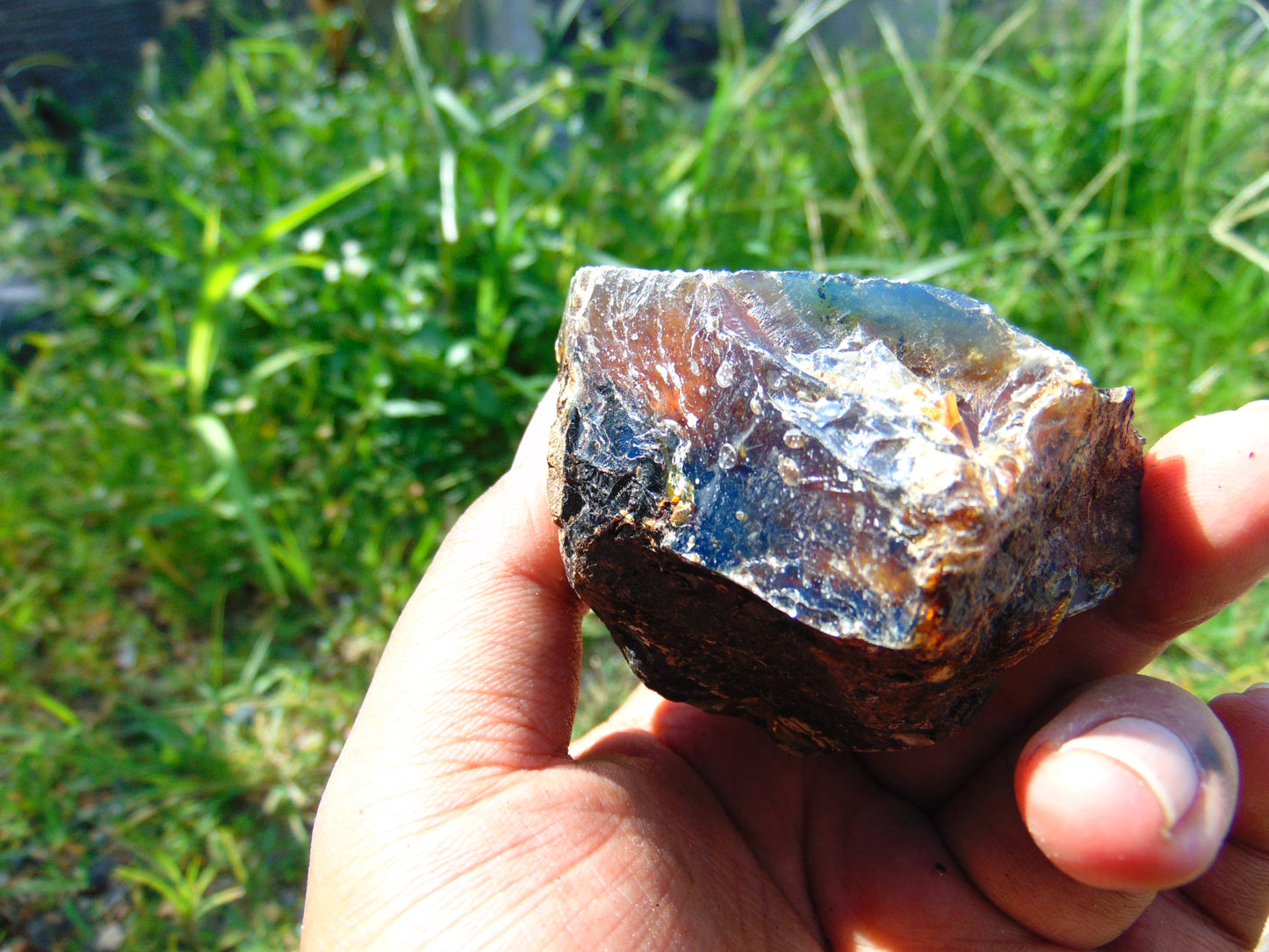 85 gram Rough Raw Indonesian Blue Amber for Healing AGRB107