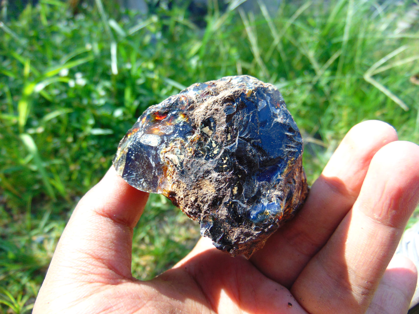 85 gram Rough Raw Indonesian Blue Amber for Healing AGRB107