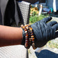 52 gram 108 Beads Rosary Mala Buddha for Yoga and Meditation Indonesian Zebra White Amber for Healing MR4