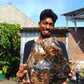 9805 gram full polished 29x27x22 cm Indonesian Zebra Blue Amber for Healing ML58