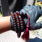 71 gram 108 Beads Rosary Mala Buddha for Yoga and Meditation Indonesian Dark Red Amber for Healing MR6