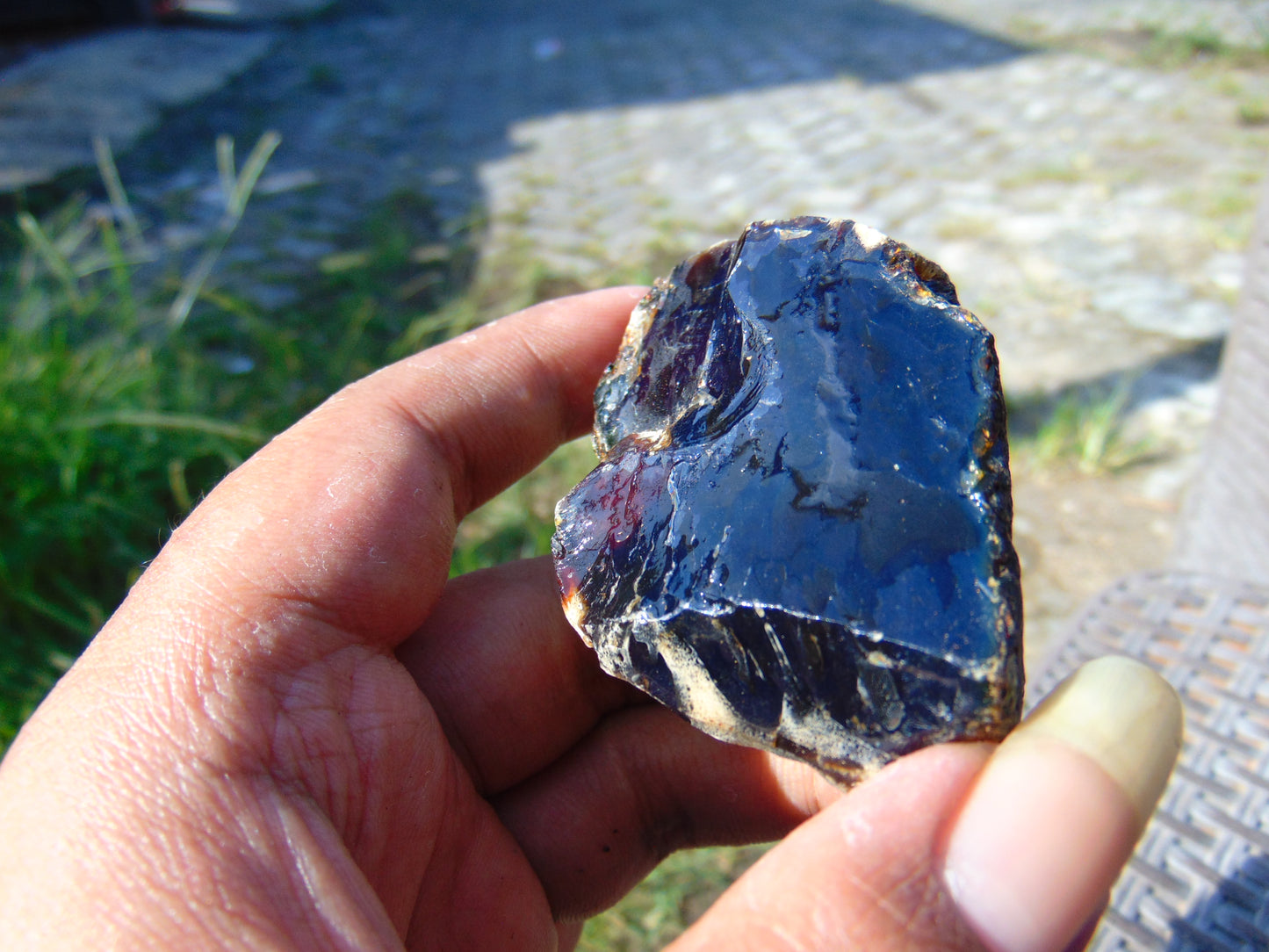 45 gram Rough Raw Indonesian Blue Amber for Healing AGRB150