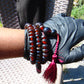 71 gram 108 Beads Rosary Mala Buddha for Yoga and Meditation Indonesian Dark Red Amber for Healing MR6