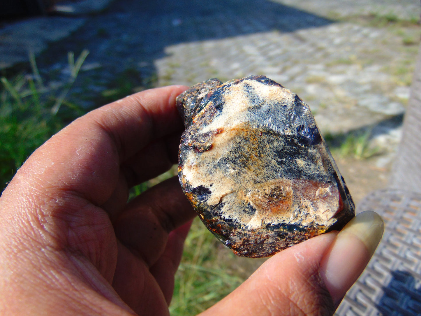 45 gram Rough Raw Indonesian Blue Amber for Healing AGRB150