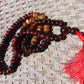74 gram 108 Rosary Mala Buddha for Yoga and Meditation Indonesian Dark Red Amber for Healing MI25