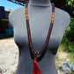 74 gram 108 Rosary Mala Buddha for Yoga and Meditation Indonesian Dark Red Amber for Healing MI25