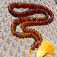 77 gram 108 Beads Rosary Mala Buddha for Yoga and Meditation Indonesian Yellow Blue Amber for Healing MR10