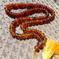 77 gram 108 Beads Rosary Mala Buddha for Yoga and Meditation Indonesian Yellow Blue Amber for Healing MR10