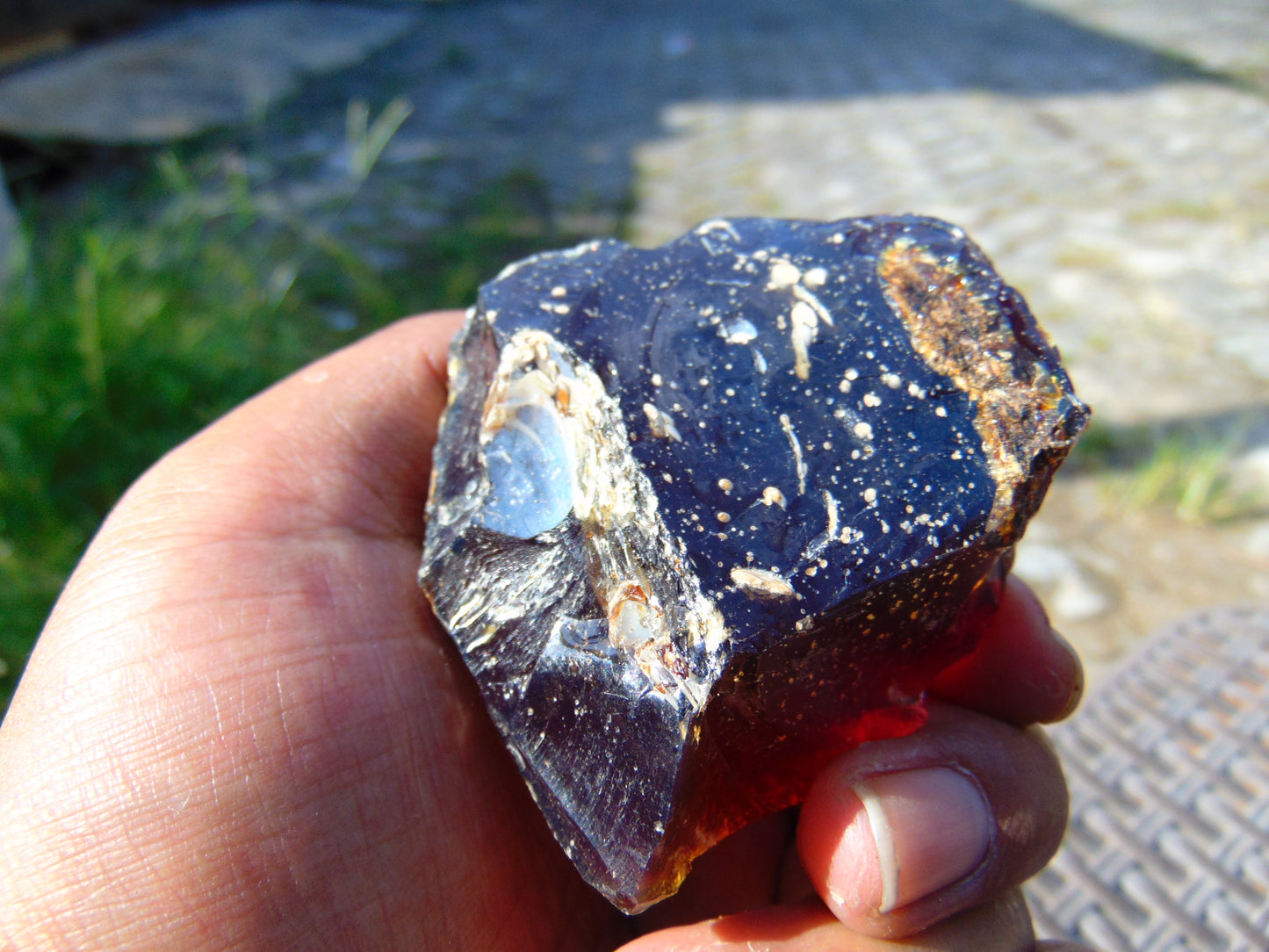 55 gram Rough Raw Indonesian Blue Amber for Healing AGRB108