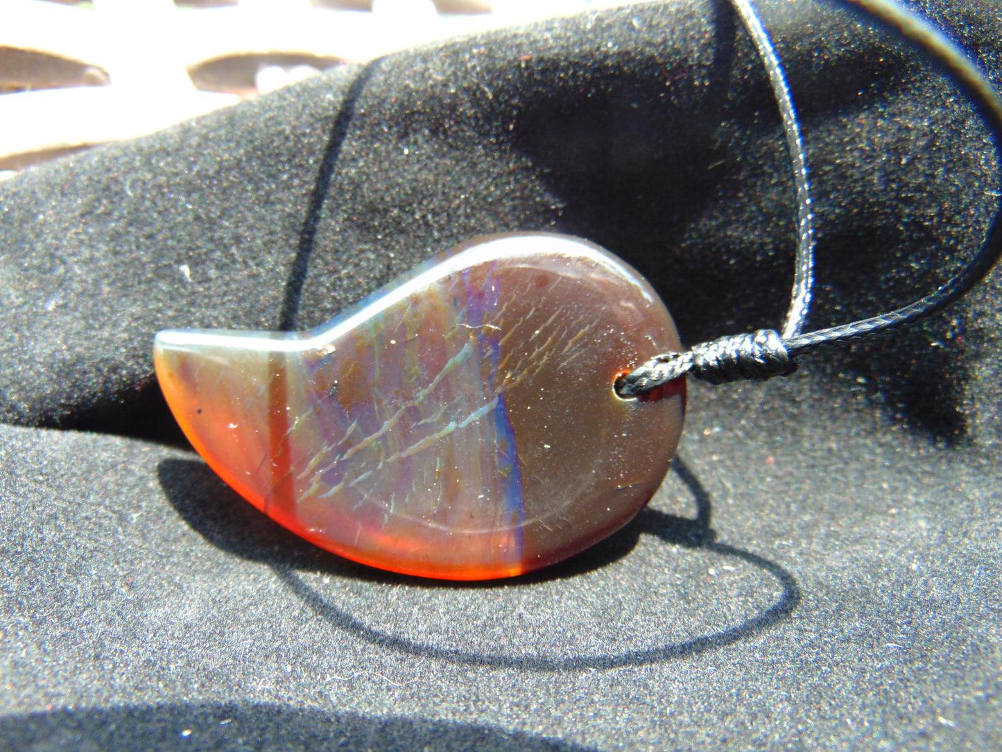 Natural Indonesian Amber Pendant Magatama, 7 gram Amber Comma Pendant,Unique Statement Gift for Men Women 26A57