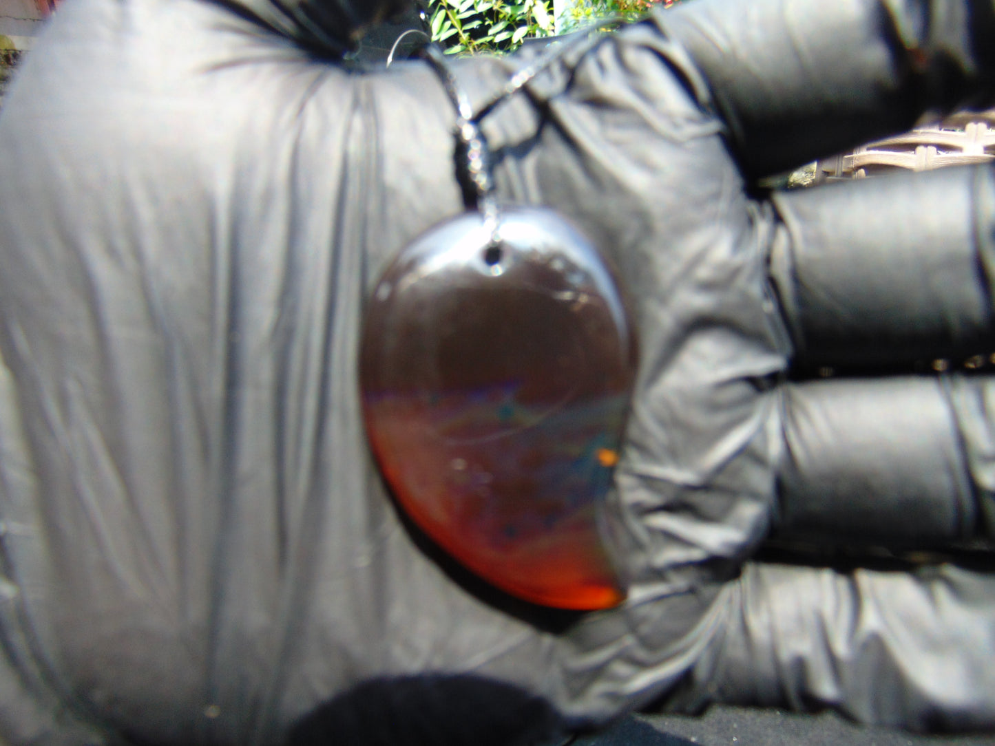 Natural Indonesian Amber Pendant Magatama, 7 gram Amber Comma Pendant,Unique Statement Gift for Men Women 26A57