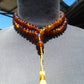 77 gram 108 Beads Rosary Mala Buddha for Yoga and Meditation Indonesian Yellow Blue Amber for Healing MR10