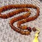 74 gram 108 Rosary Mala Buddha for Yoga and Meditation Indonesian Yellow Bluish Amber for Healing M401