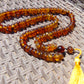74 gram 108 Rosary Mala Buddha for Yoga and Meditation Indonesian Yellow Bluish Amber for Healing M401