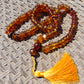 74 gram 108 Rosary Mala Buddha for Yoga and Meditation Indonesian Yellow Bluish Amber for Healing M401