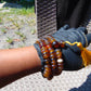 74 gram 108 Rosary Mala Buddha for Yoga and Meditation Indonesian Yellow Bluish Amber for Healing M401