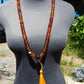 74 gram 108 Rosary Mala Buddha for Yoga and Meditation Indonesian Yellow Bluish Amber for Healing M401