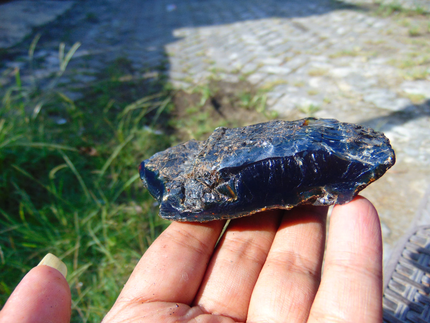44 gram Rough Raw Indonesian Blue Amber for Healing AGRB139
