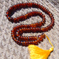 75 gram 108 Beads Rosary Mala Buddha for Yoga and Meditation Indonesian Yellow Red Amber for Healing MR2