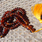 75 gram 108 Beads Rosary Mala Buddha for Yoga and Meditation Indonesian Yellow Red Amber for Healing MR2