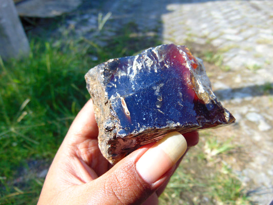 91 gram Rough Raw Indonesian Blue Amber for Healing AGRB114