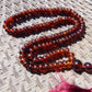78 gram 108 Beads Rosary Mala Buddha for Yoga and Meditation Indonesian Red Bluish Amber for Healing MR7