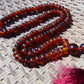 78 gram 108 Beads Rosary Mala Buddha for Yoga and Meditation Indonesian Red Bluish Amber for Healing MR7