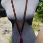 78 gram 108 Beads Rosary Mala Buddha for Yoga and Meditation Indonesian Red Bluish Amber for Healing MR7